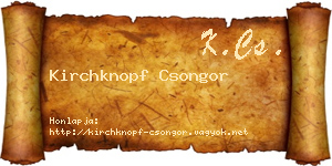 Kirchknopf Csongor névjegykártya